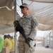 Army Spc. Guards Detainees at Camp Bucca, Iraq