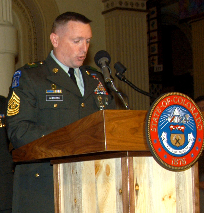 Colorado National Guard Command Sgt. Maj. Speaks at Proclamation Signing