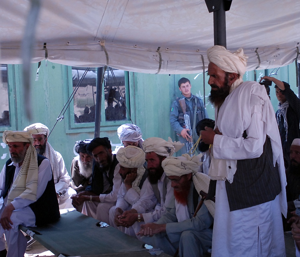 Logar Province Elders Discuss Development Plans with Governor