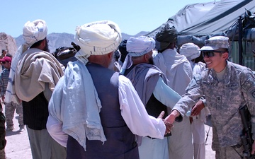 Army Captain Meets with Local Elders in Afghanistan