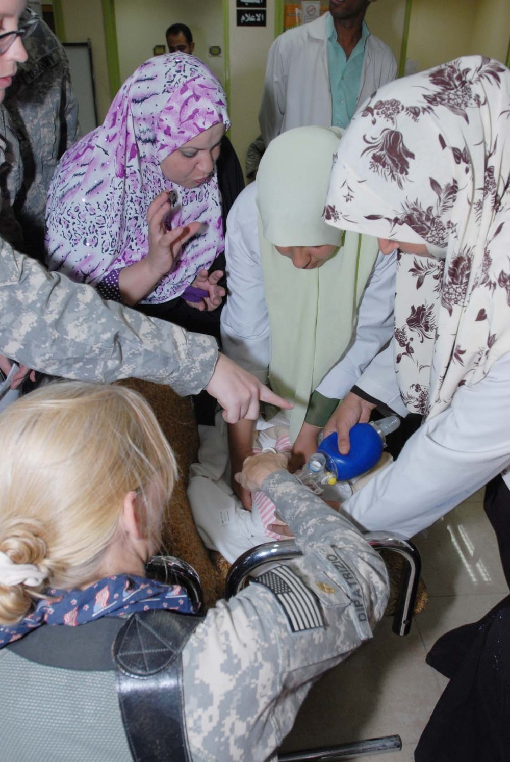 U.S. Army Major Teaches Iraqi Nurses Infant Resuscitation Techniques