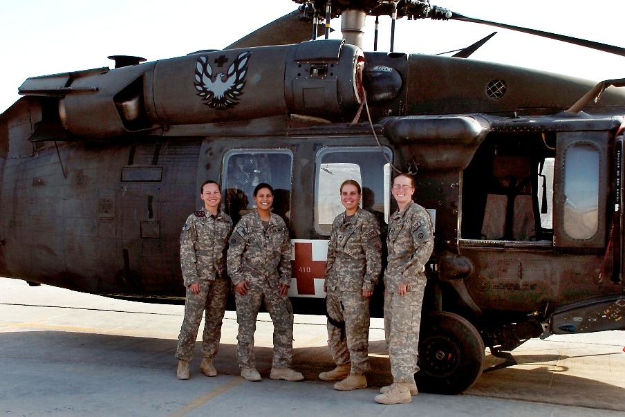Female Medevac Crew Poses for Photo