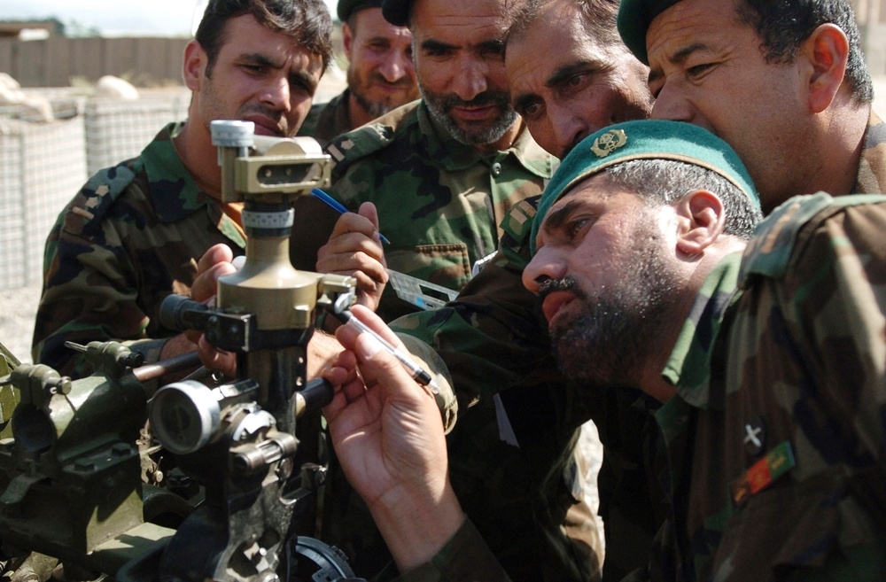 Afghan Army Conducts Live-Fire Artillery Exercise with U.S. Advisors