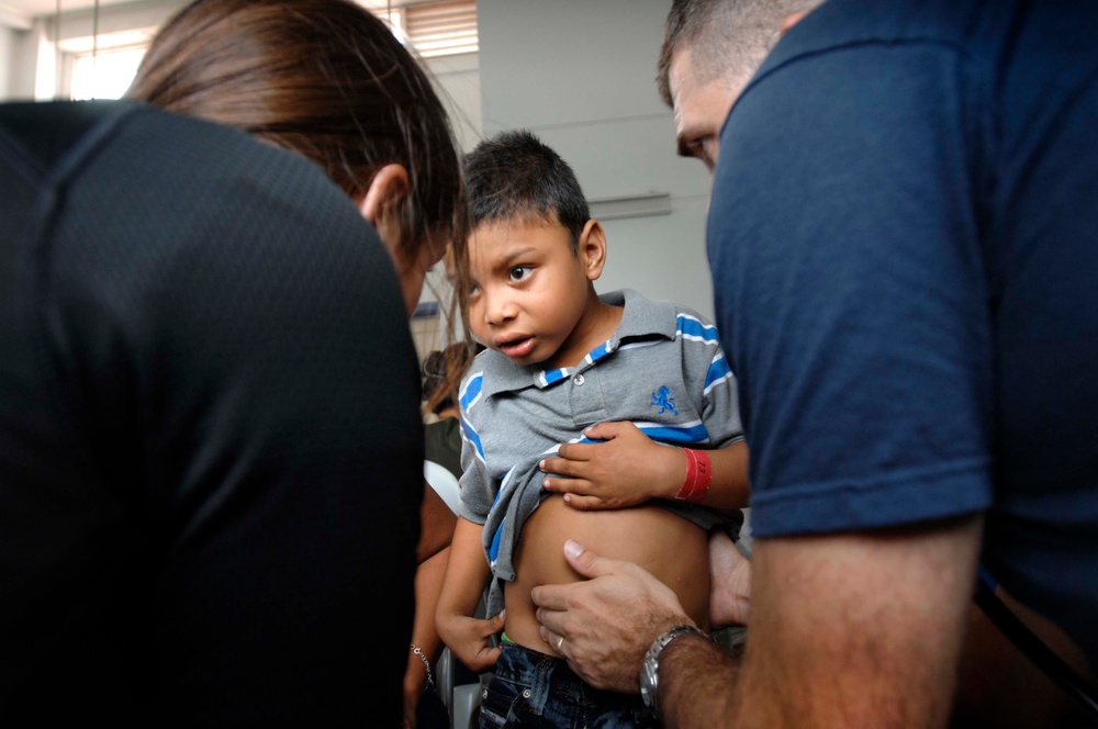 Nicaraguan Boy Receives Care Aboard USNS Comfort Hospital Ship