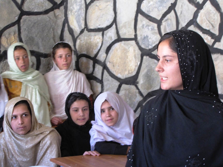 Afghan Student Translates for U.S. Military Leader at Girls' School Opening