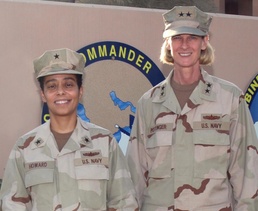 Navy Admirals Encourage Women Surface Warfare Officers in Bahrain