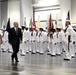 Navy Capt. and Defense Secretary Review Navy Bootcamp Graduates