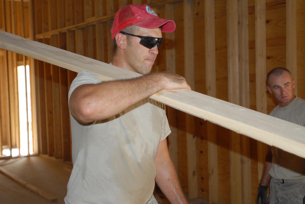 Air Force Engineers Build New Hall for Red Bull Band in Iraq