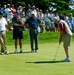 Marine Gunnery Sgt. Caddies for Tiger Woods at Earl Woods Pro-Am