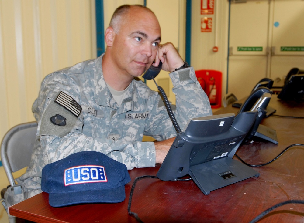 Army 1st Sgt. Lifts Morale of Troops at USO in Iraq