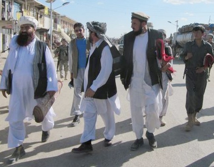 Afghan Officials Tour Zormat Bazaar After Shura Meeting