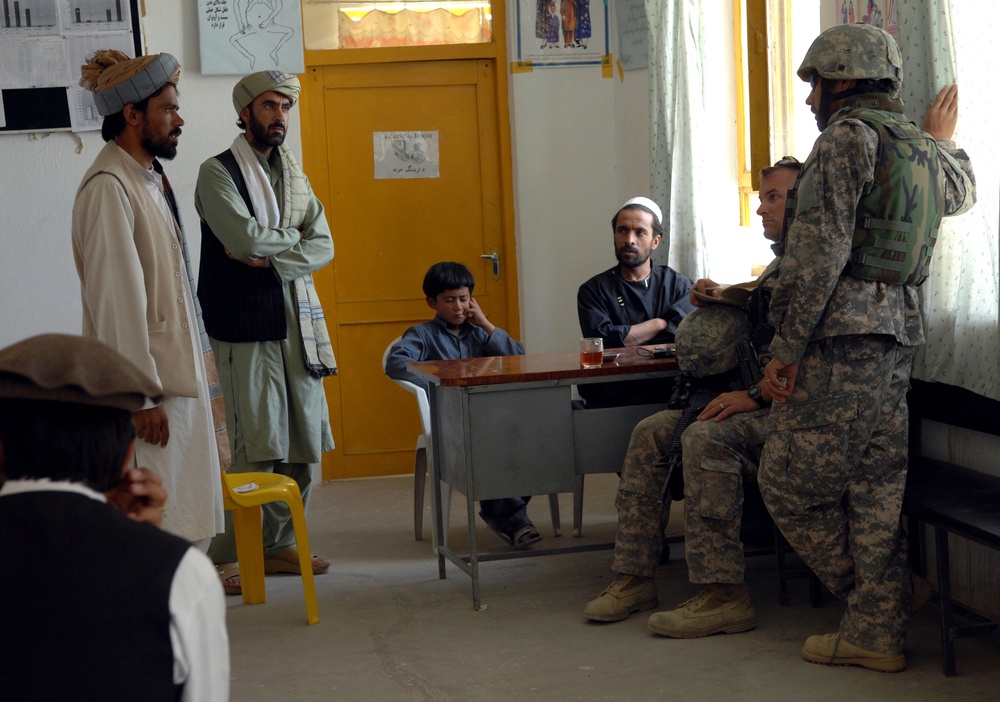 U.S. Military Physician Assistant Collaborates with Afghan Residents on Local Health Clinic Needs