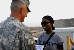 Army Spc. Rachel Penney Recognized for 3K Run Victory at Forward Operating Base Delta