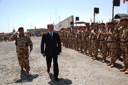 Romanian Army Battalion Commander Inspected by President Basescu in Iraq