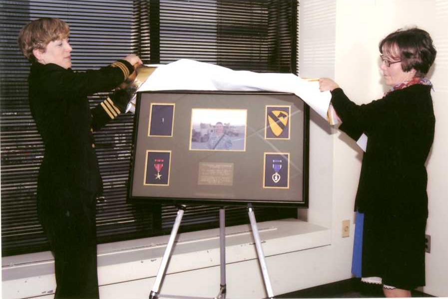 Memorial Plaque Unveiled for 1st Lt. Andrew J. Bacevich at Boston Military Entrance Processing Station