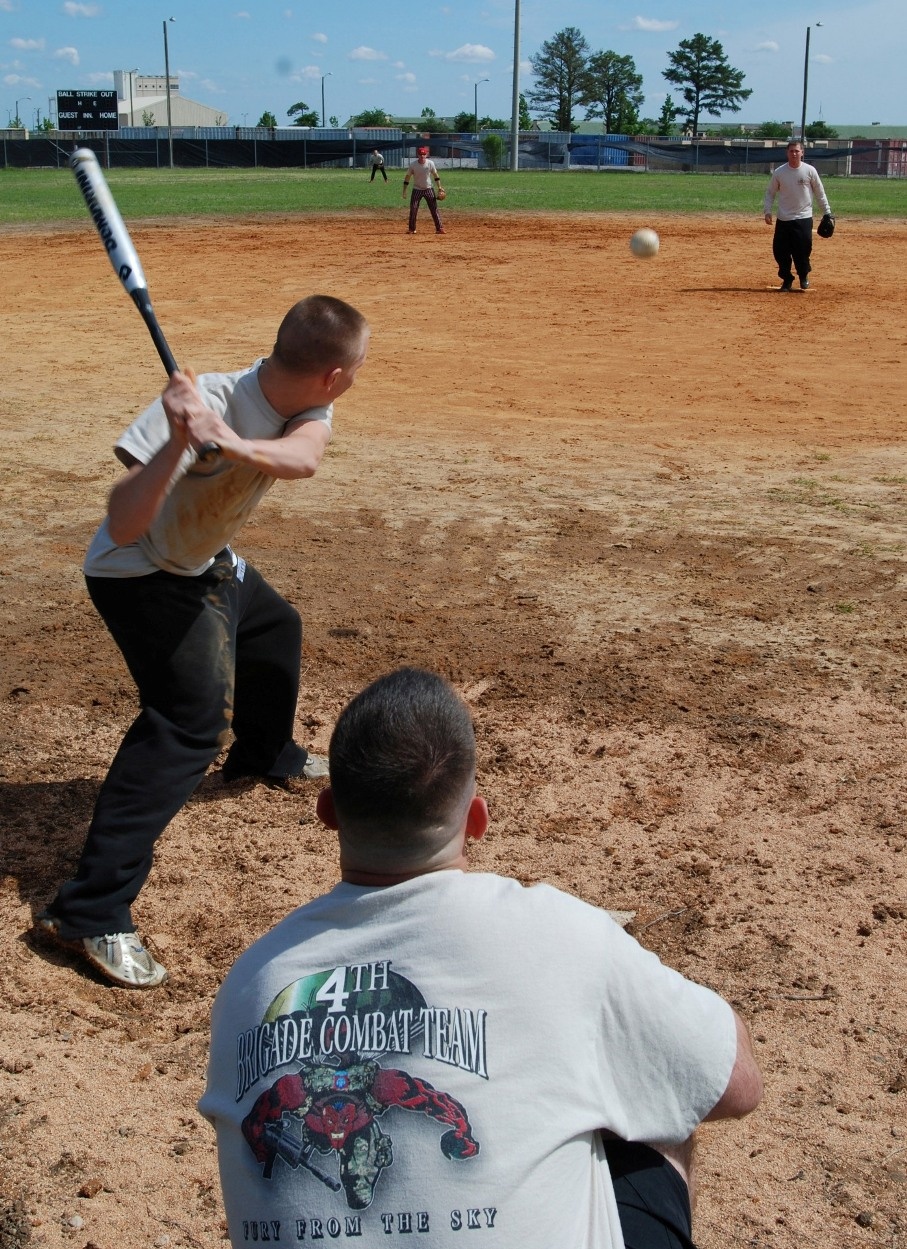 Army Spc. Competes in Softball Game During All-American Week