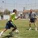 U.S. Army Officer Plays Soccer with Iraqi Police in Kirkuk