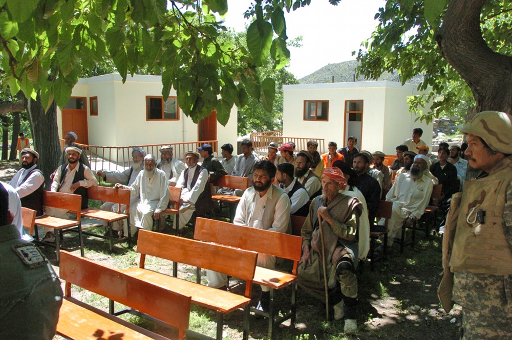 Village Elders Celebrate Opening of New School in Nangarhar Province