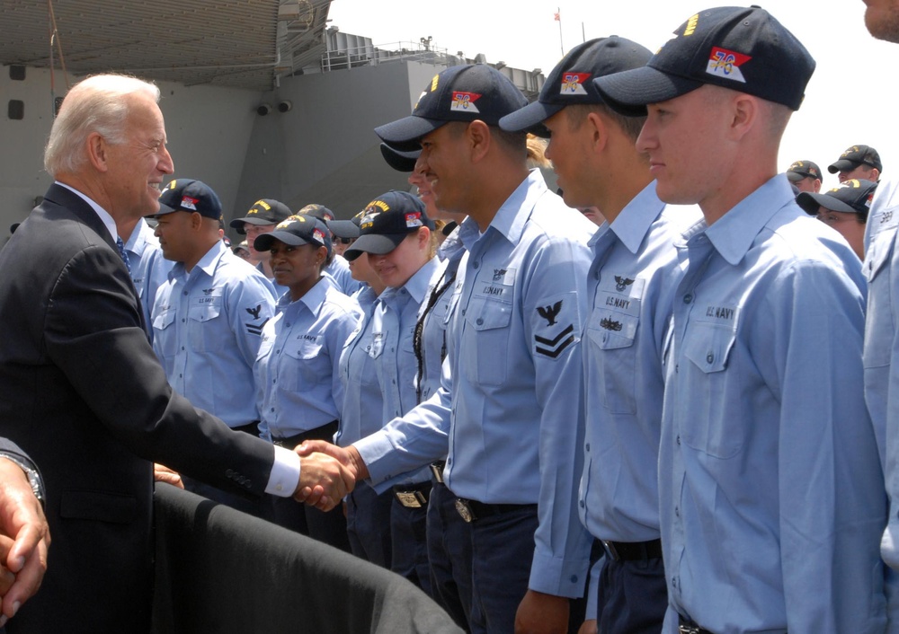 Vice President Biden Visits USS Ronald Reagan Ahead of Deployment