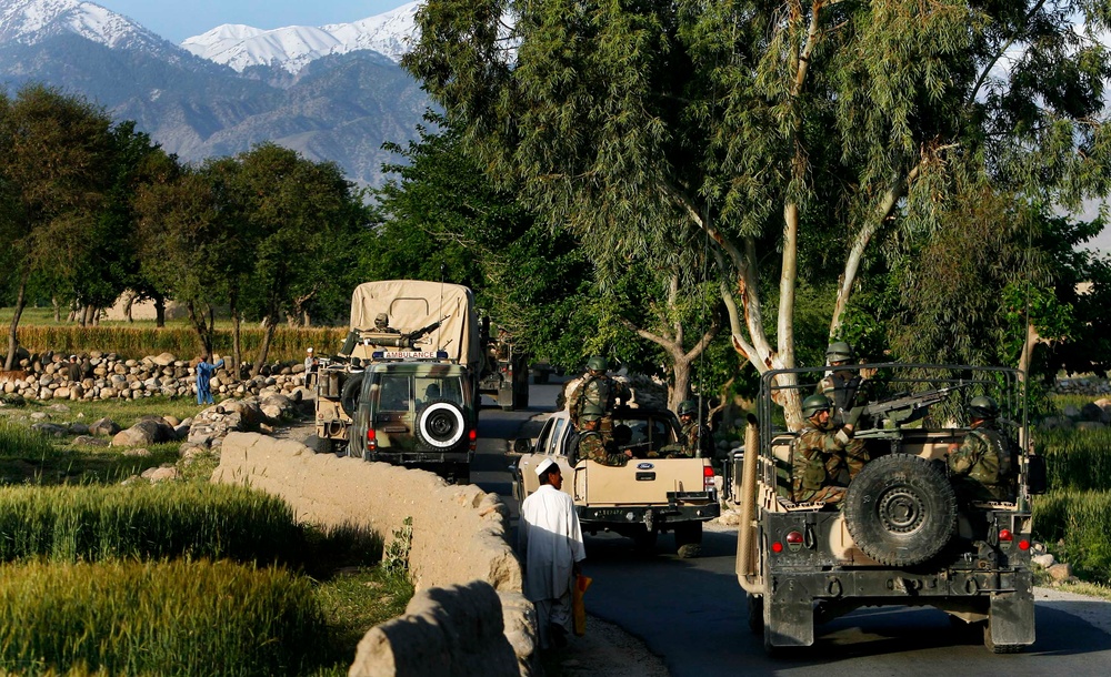 Afghan Commandos Conduct Security Patrol in Nangarhar Province