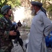 Afghan Commando Commander Meets with Village Elder During Counterterrorism Operation