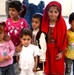 Afghan Children Pose for Female Soldiers at Kandahar Hospital Clinic