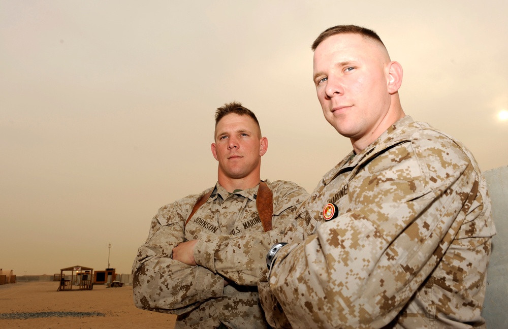 Twin Marine Brothers Reunite in Kuwait