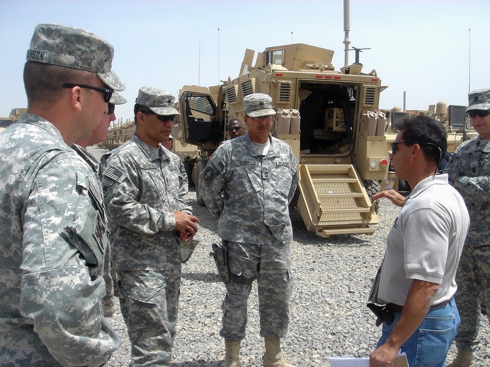Top U.S. Enlisted Leader Receives MRAP Training Briefing in Afghanistan