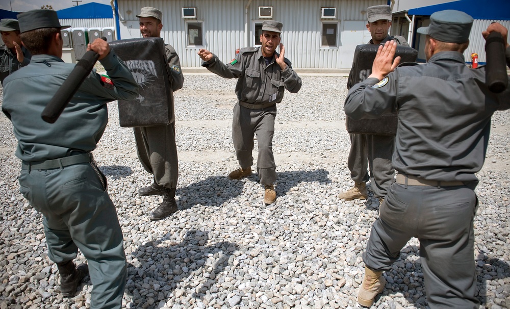 Afghan Police Recruits Train at Central Facility in Kabul