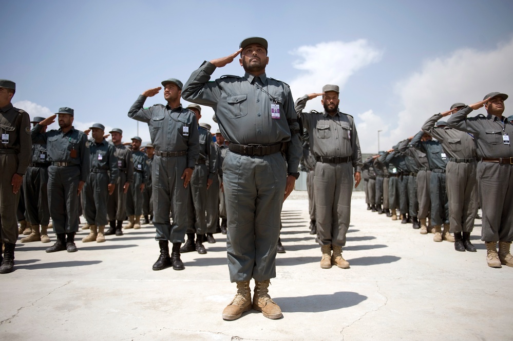 Afghan Police Recruits Train at Central Facility in Kabul