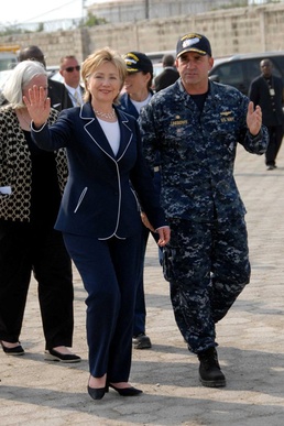 Clinton Visits Continuing Promise 2009 Medical Site in Haiti