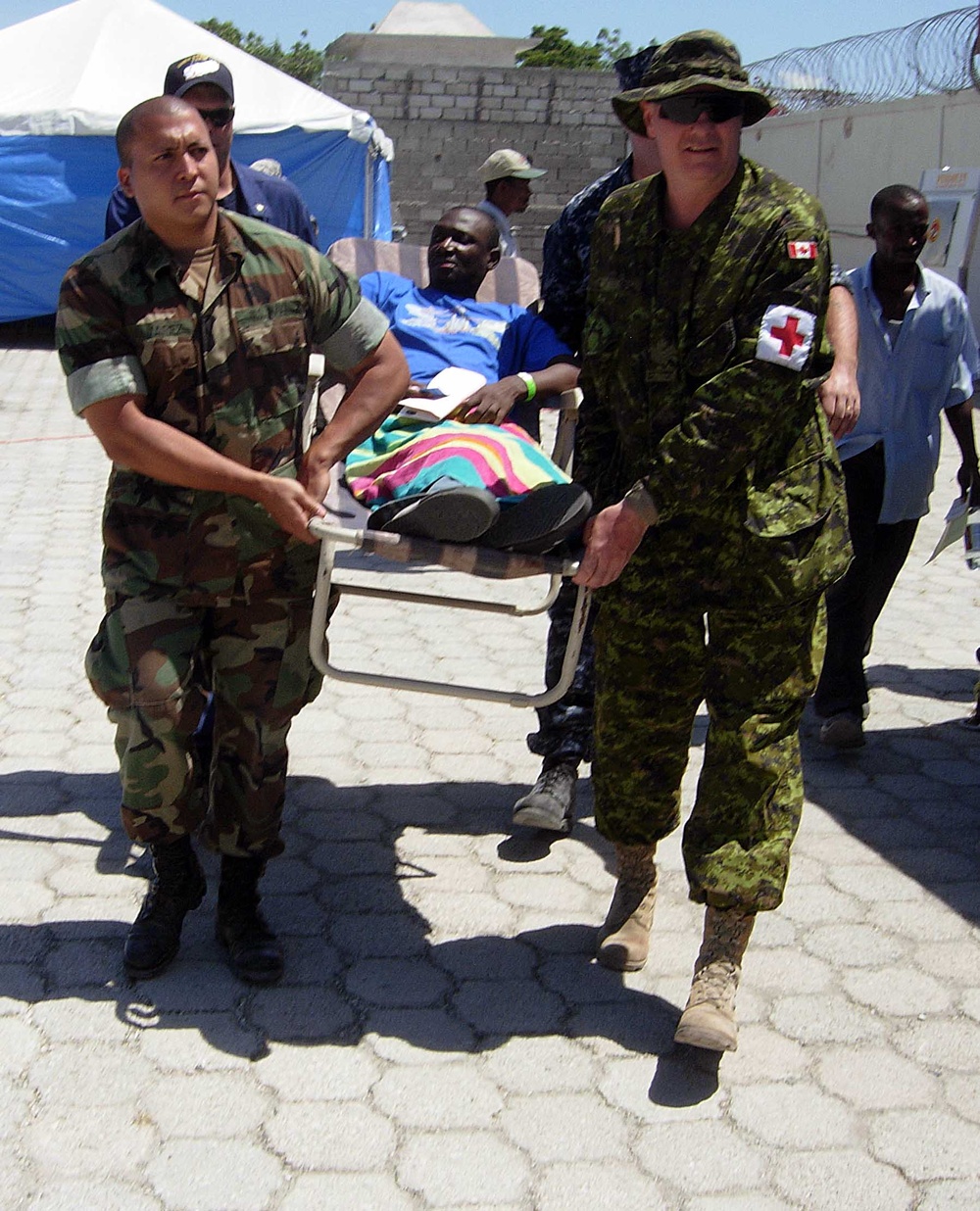 U.S. and Canadian Forces Provide Medical Aid to Haitians in Port-au-Prince