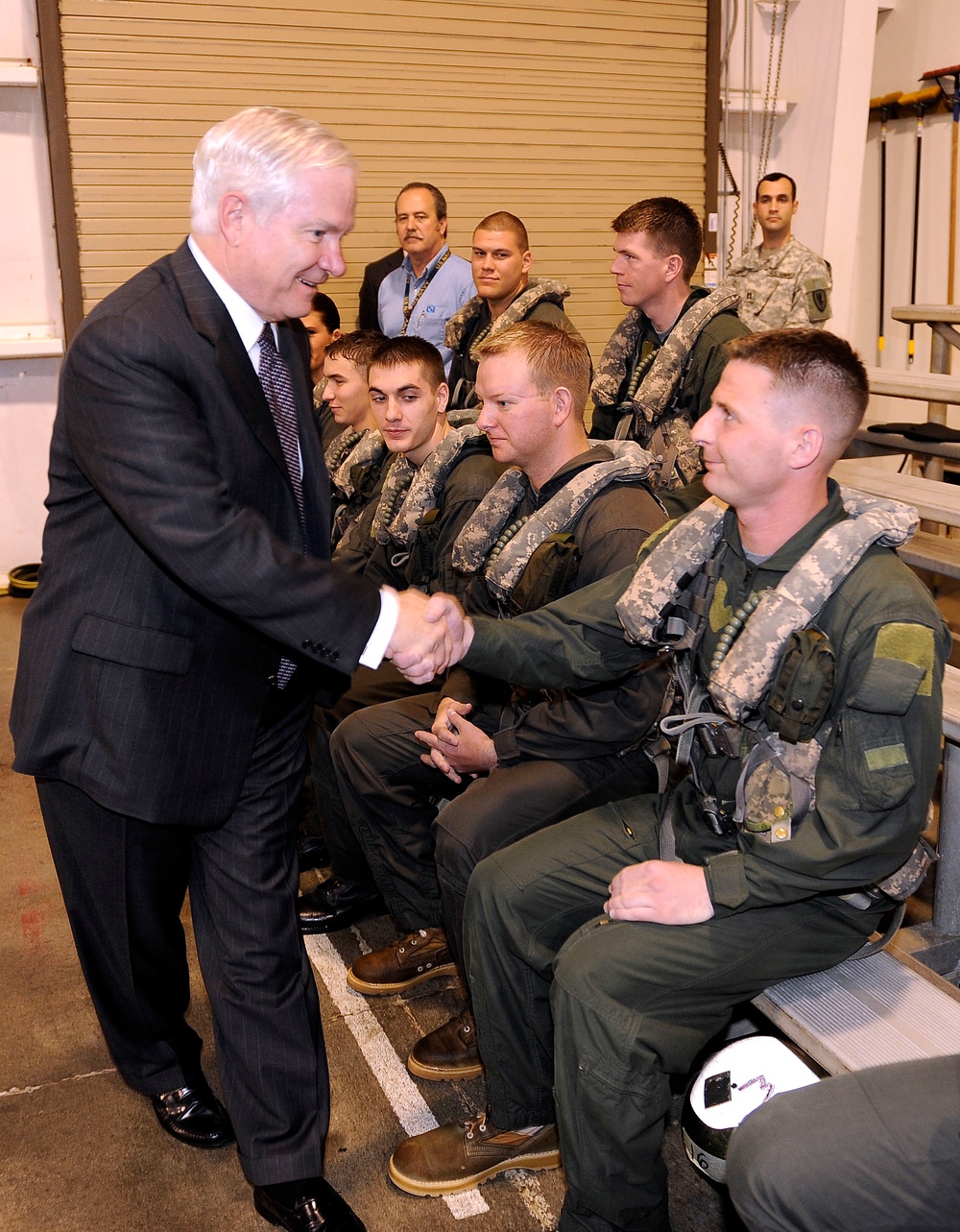 Defense Secretary Gates Visits Helicopter Survival Training