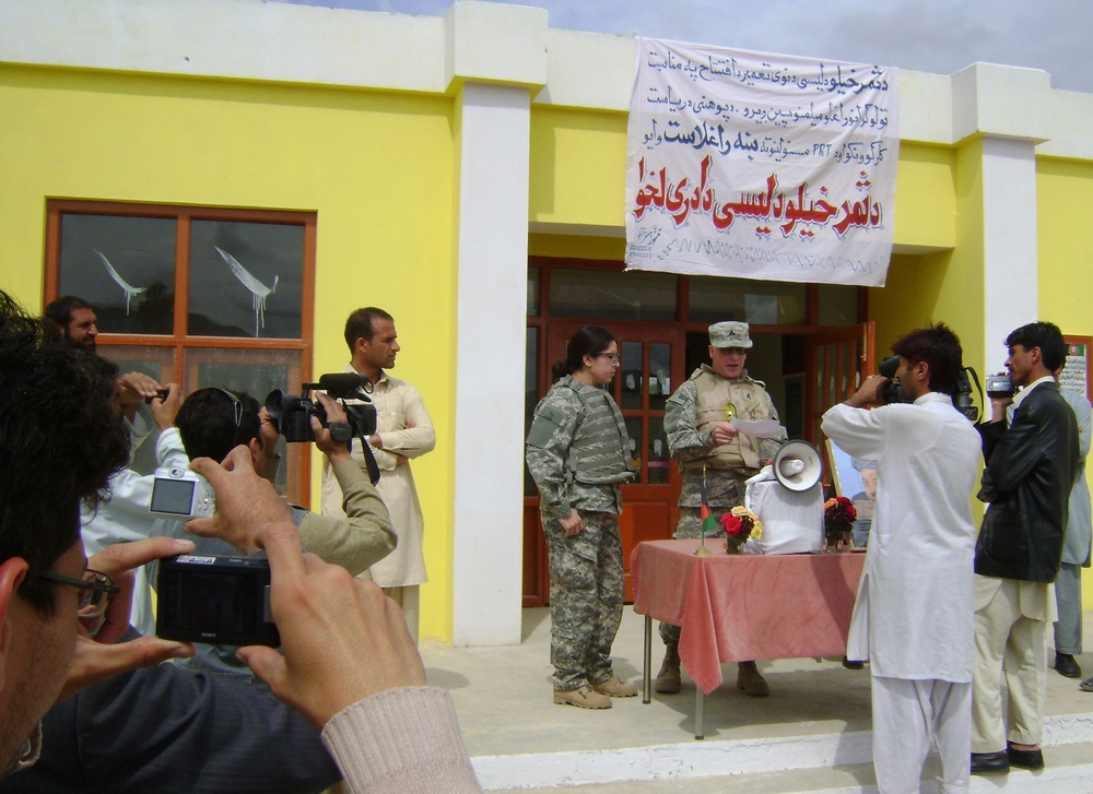 Army Corps of Engineers Engineer Speaks at Ribbon-Cutting Ceremony for Samer Khil School in Afghanistan