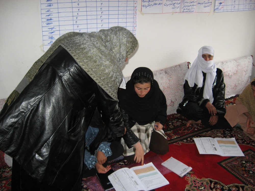 Afghan Woman Leads Lesson Under U.S. Army Supervision