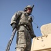 U.S. Soldier Stands Guard at Bagram Airfield Checkpoint in Afghanistan