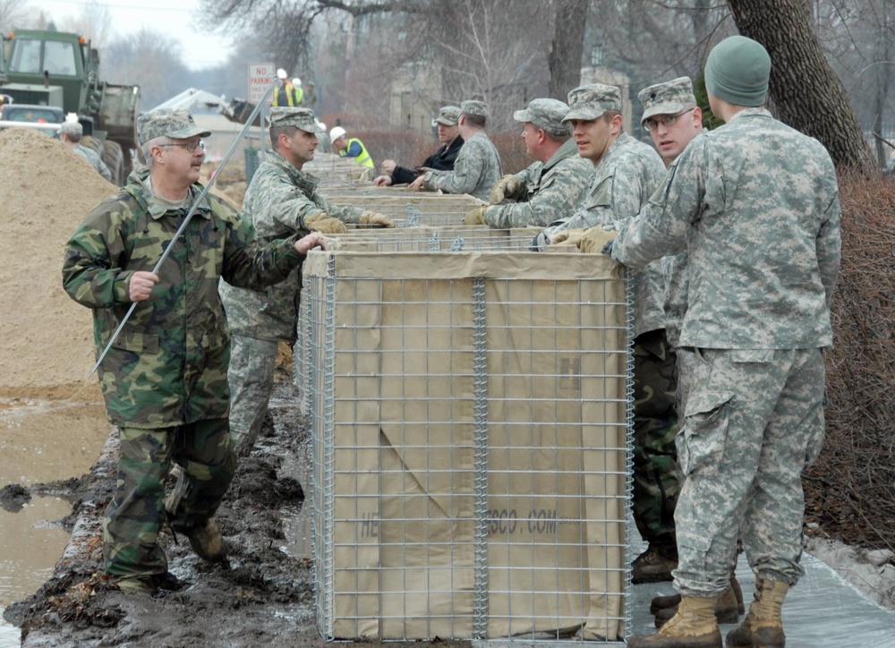 Air Force Security Forces Assist with Flood Response in Fargo