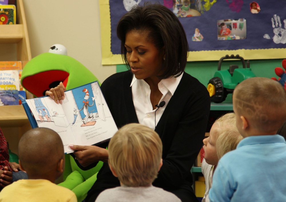 First Lady Reads to Military Families at Fort Bragg