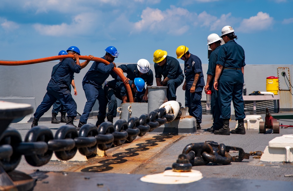 USS New York Anchoring Evolution