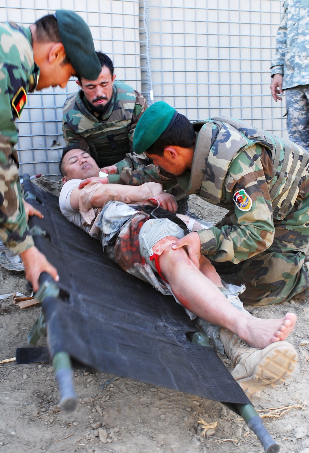 Afghan Army Trains to Treat Wounded U.S. Soldier in Afghanistan