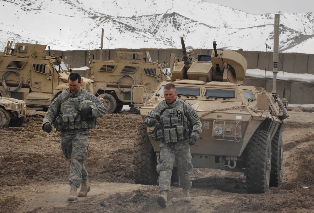 Soldiers from 10th Mountain Division Secure Forward Operating Base in Afghanistan