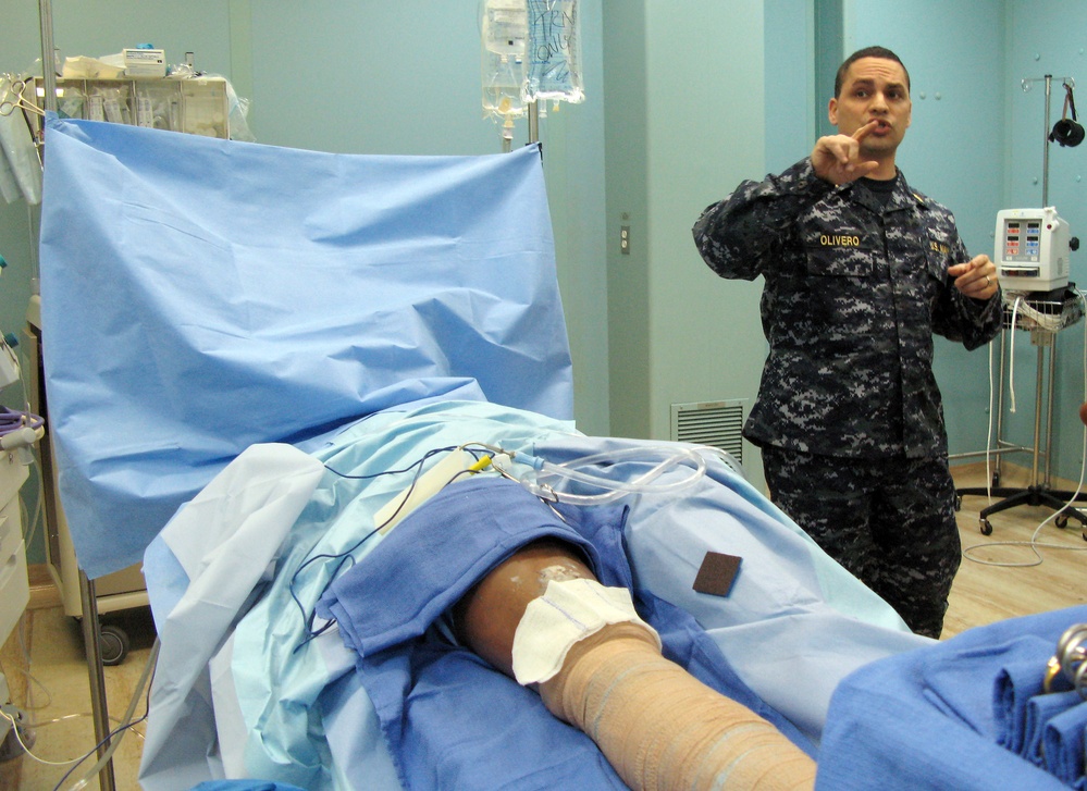 Navy Officer Gives Tour of USNS Comfort's Operating Rooms Ahead of Continuing Promise 2009 Mission