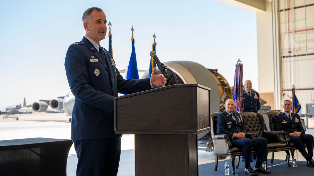 60 MXG change of command ceremony