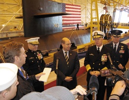 Top Military Leaders Tour Trident Submarine at Naval Base