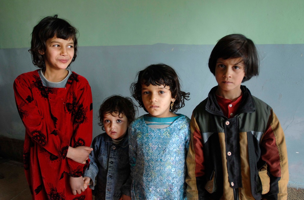 Children Smile at Paktia Hospital Day Care in Afghanistan