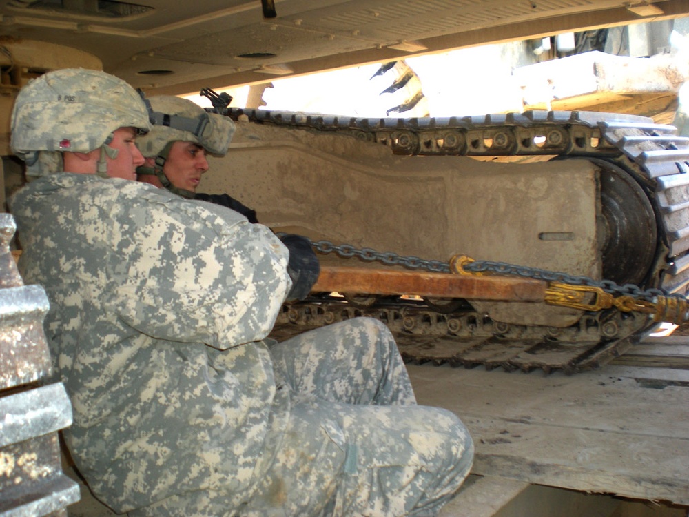 Army Engineers Secure Crane for Forward Operating Bases in Afghanistan