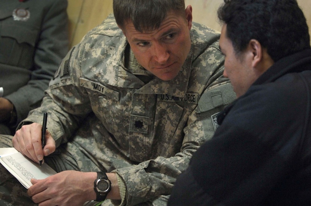 U.S. Forces Meet with Afghan Leaders in Paktia Province