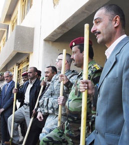 U.S. Army Major Attends Groundbreaking for Iraqi School in Baghdad