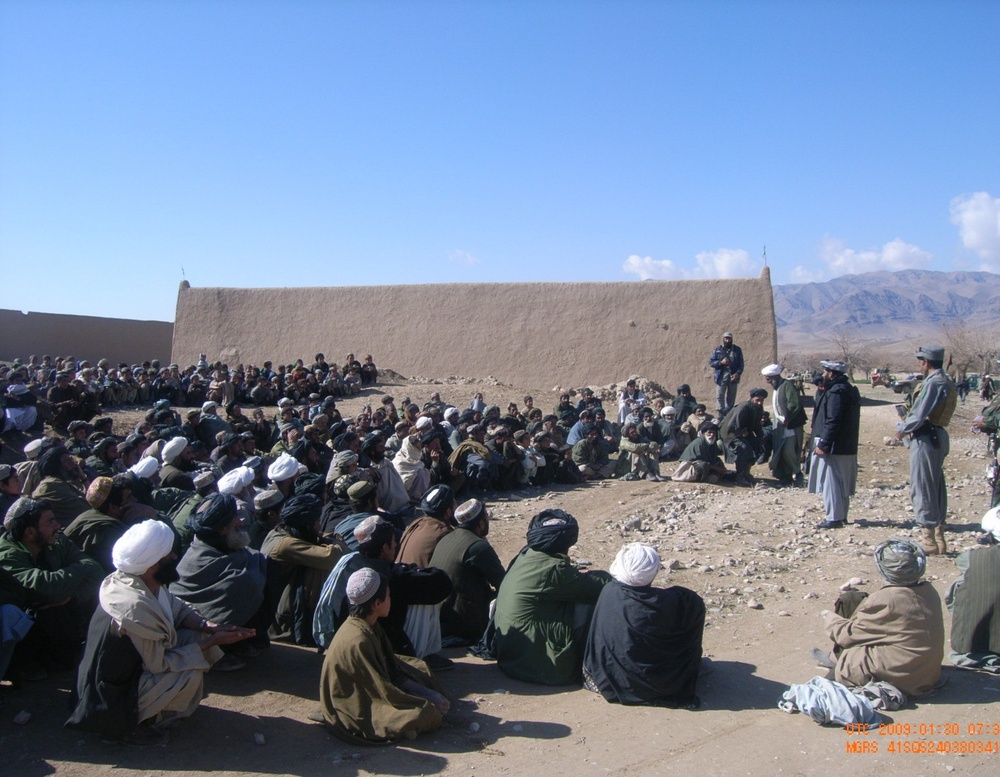 Afghan Forces, Village Leaders Discuss Local Security in Oruzgan Province
