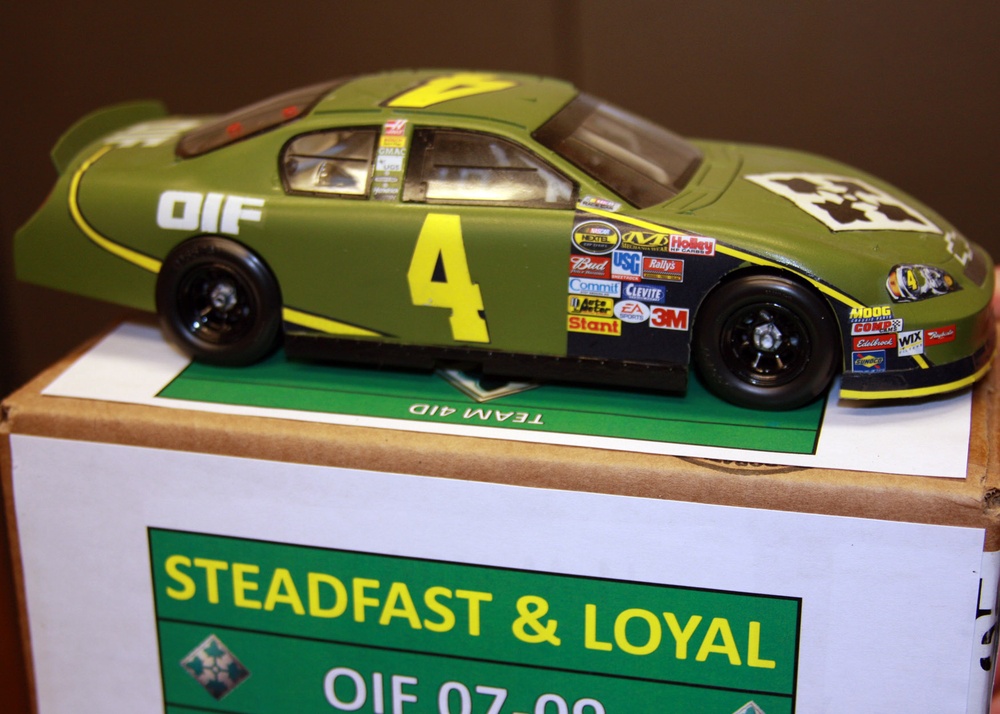 Model Race Car Pays Tribute to 4th Infantry Division Soldiers in Iraq